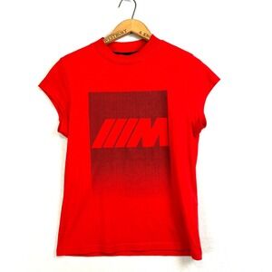 BMW M Racing Tee Womens Size XS Red‎ Short Sleeve Graphic Red Lifestyle